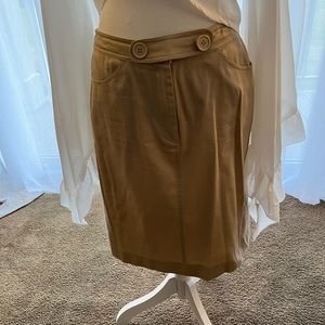 Tan Pencil Skirt, Size 8
